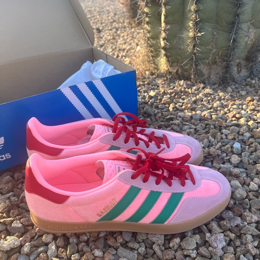 Adidas Originals Gazelle Indoor Women's Shoes - Pink and Green